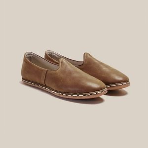 Sabah Men's Fort Worth Brown Leather Sabah Slip On Loafer Shoes Size 41 NWT